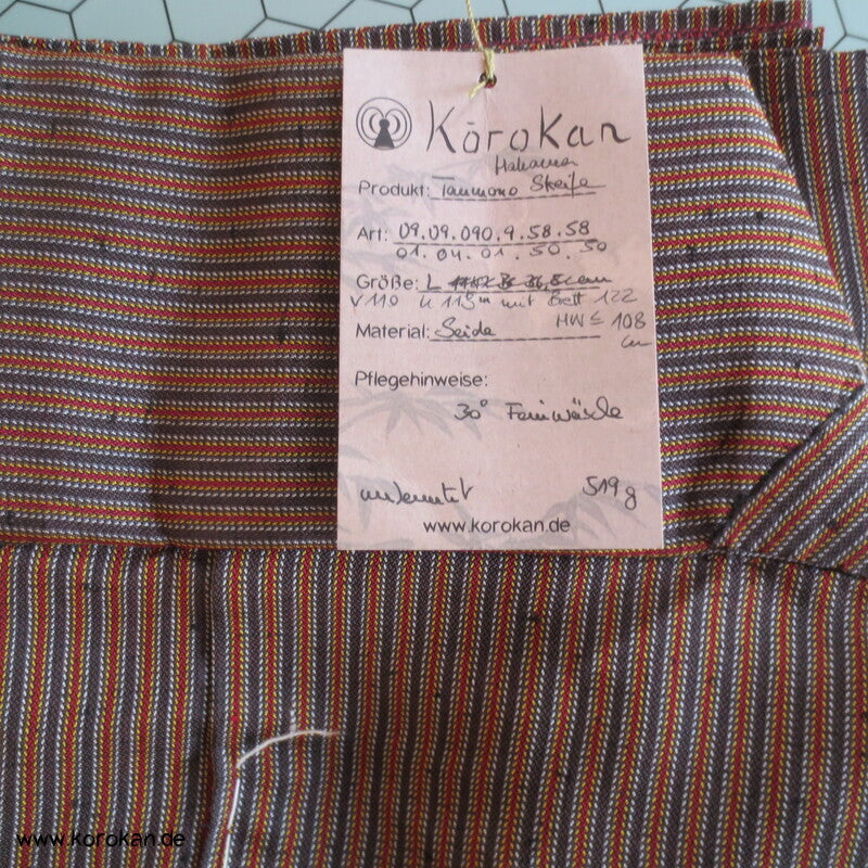 gestreifte Tsumugi Seiden Hakama - Umanori Hosentyp - neu