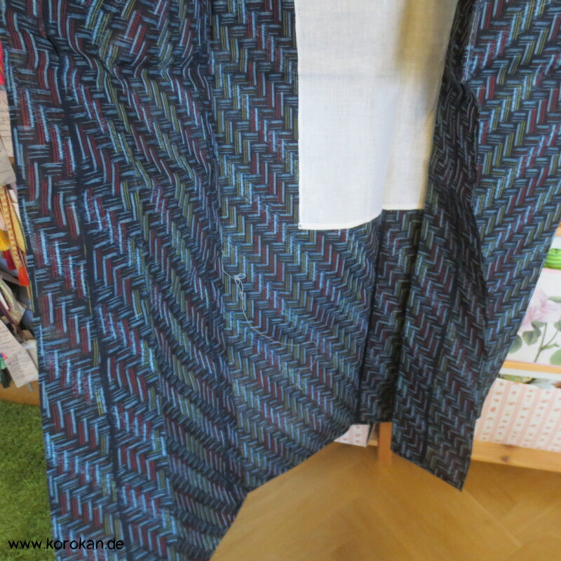 Kurume Kasuri Zacken Baumwolle Hitoe Kimono Arbeitsmantel - neu
