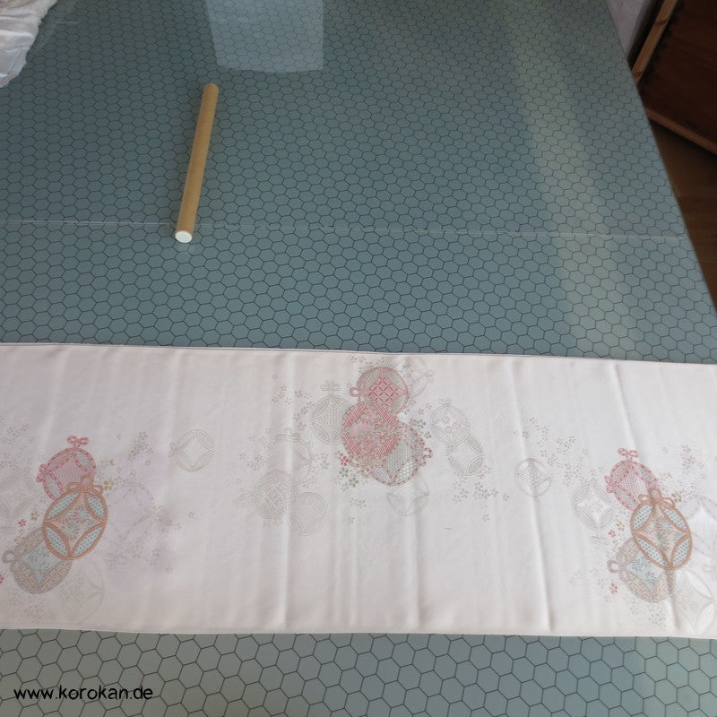 Shippo Seidenjacqard, Lurex - und Urushi, pastellfarben