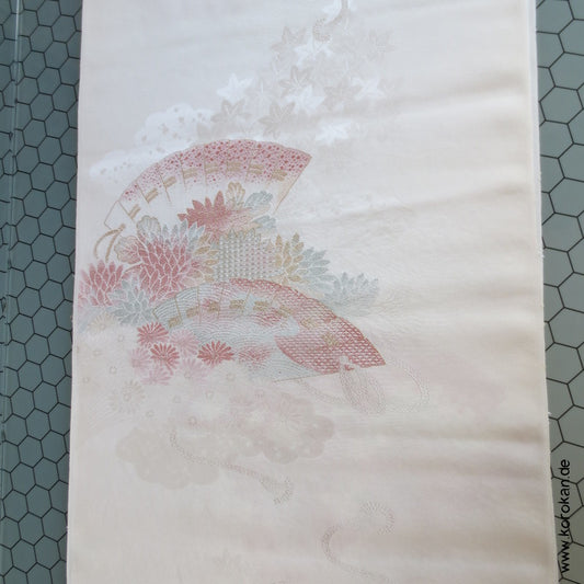 Fächer Seidenjacqard, Lurex - und Urushi, pastellfarben