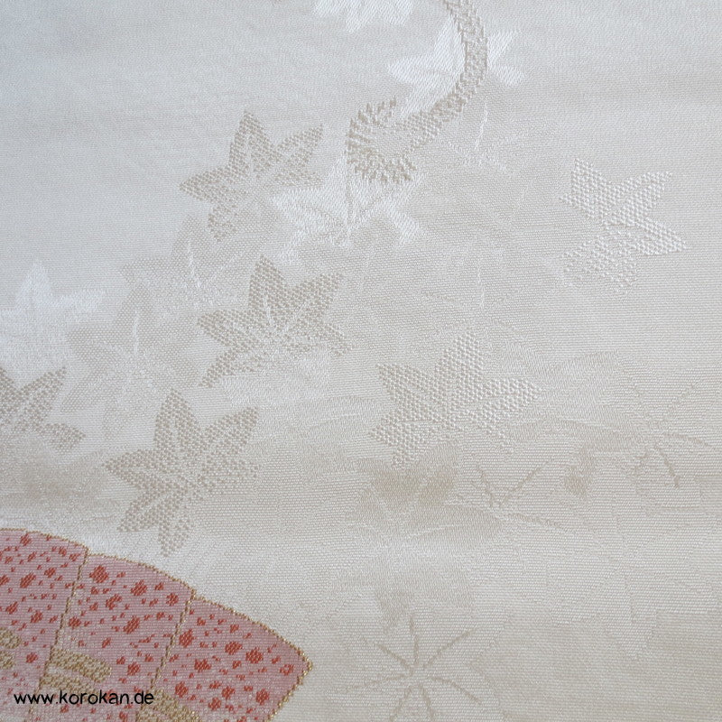 Fächer Seidenjacqard, Lurex - und Urushi, pastellfarben