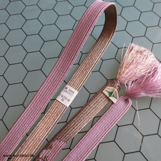 flieder - gold Obijime - wechselseitig geflochten