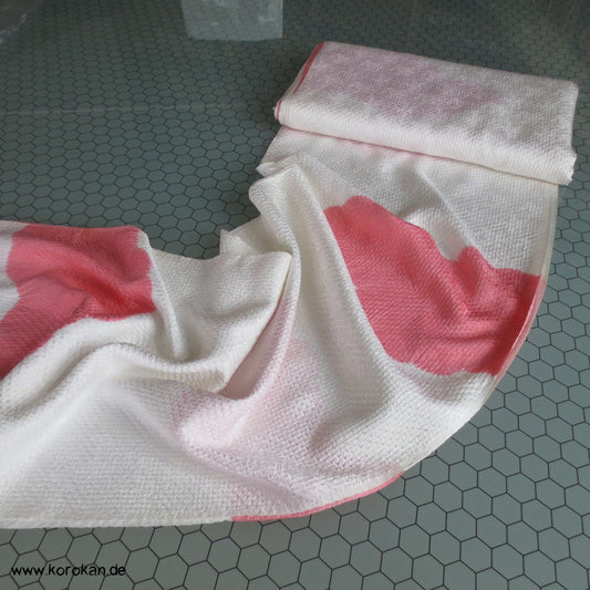 Präge Shibori Wolken Kimono Seide Sayagata Damast