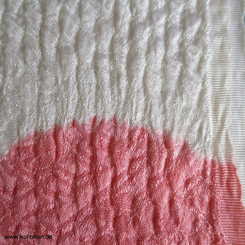 Präge Shibori Wolken Kimono Seide Sayagata Damast
