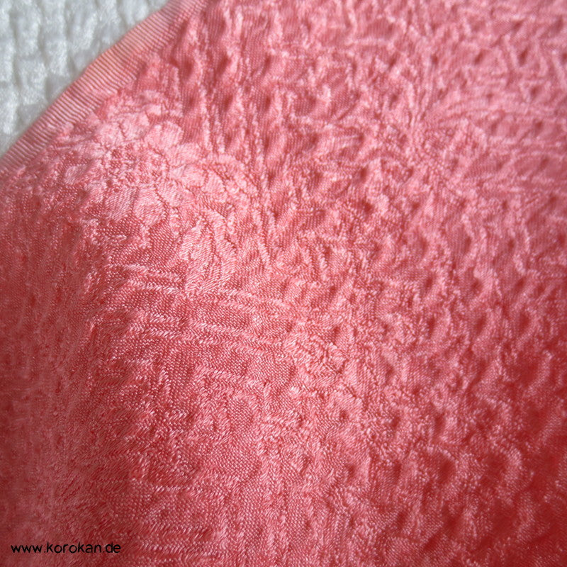 Präge Shibori Wolken Kimono Seide Sayagata Damast