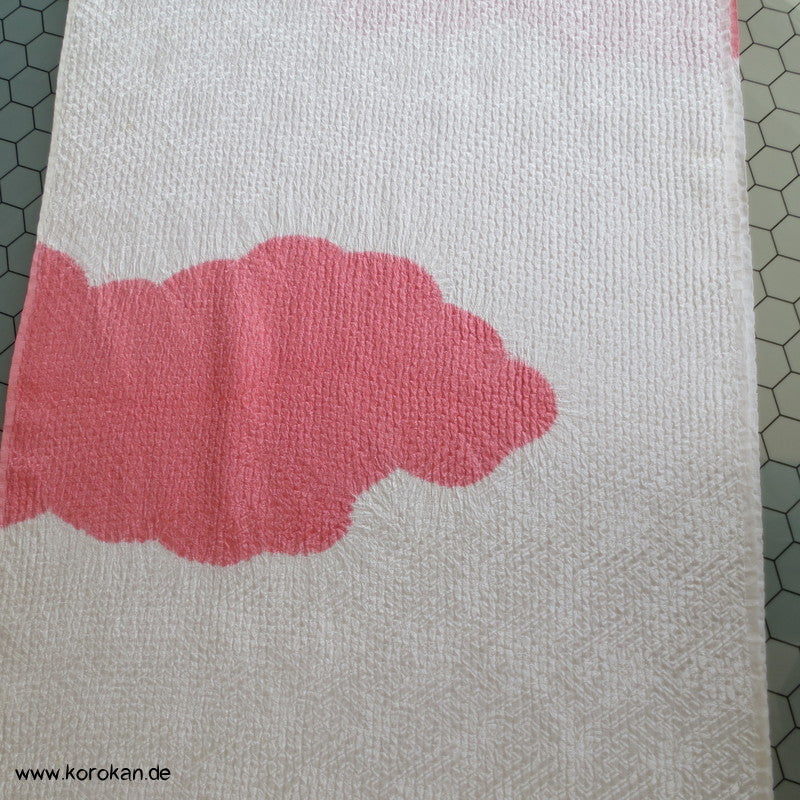 Präge Shibori Wolken Kimono Seide Sayagata Damast