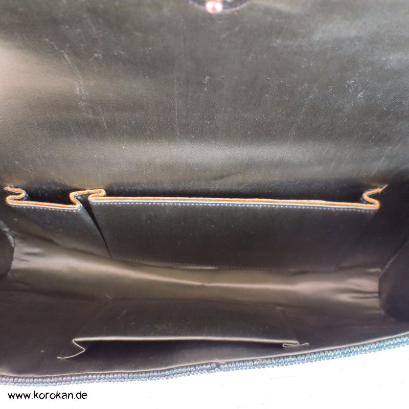 japanische grünschillernde perlenbestickte Clutch Abend Tasche