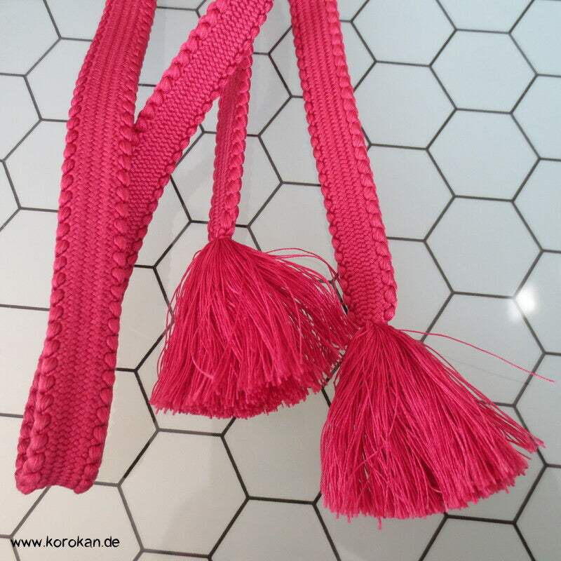 pink, Perlrand Obijime, Seide