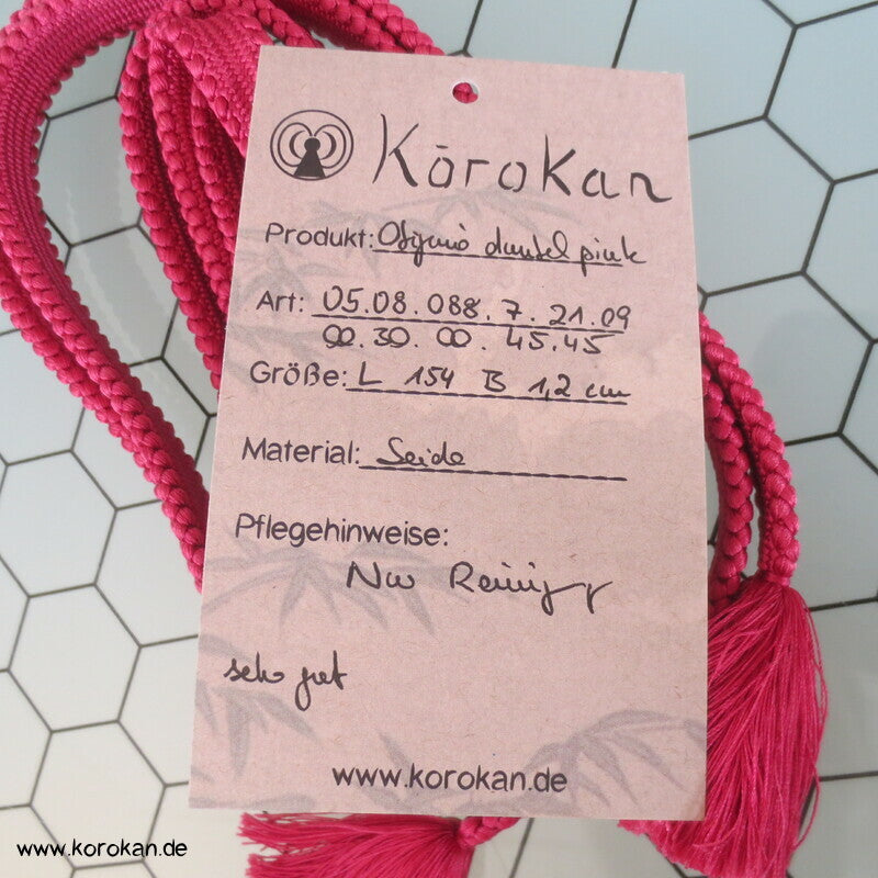 pink, Perlrand Obijime, Seide