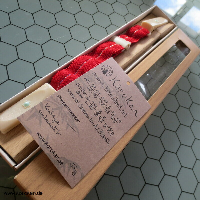 Korin Band rot mit silberstreifen