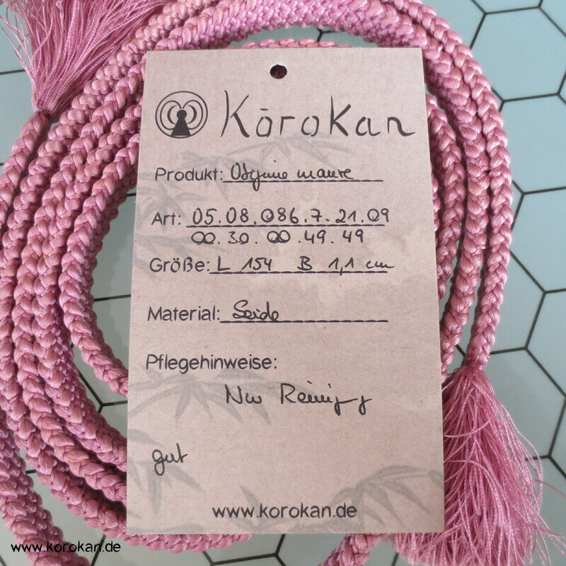 rosa, leichte Farbunterschiede Obijime, Seide