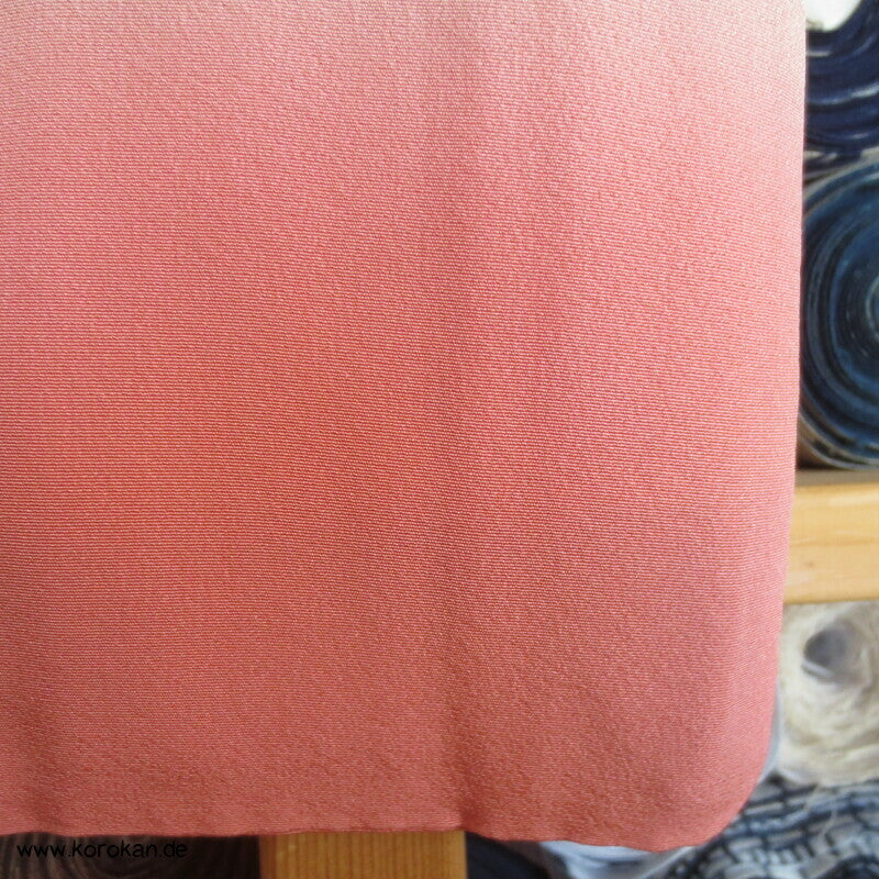 Tsukesage Kimono altrosa Seidencrepe mit Kamelien