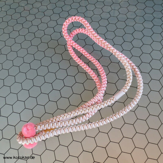 rosa - weiß Verlauf Kordel Obijime, mit Pommeln