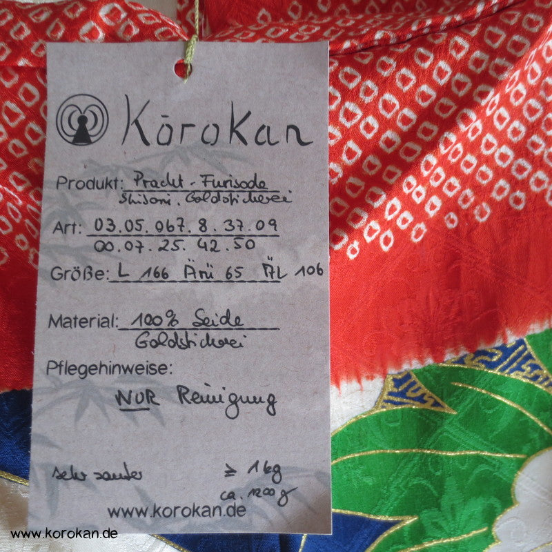 Paeonien, Shibori prächtige Golddruck - und stickerei, Furisode