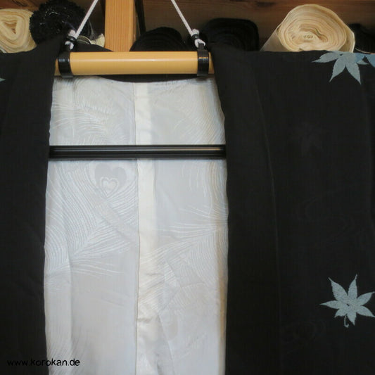 Urushi Ahorn über Wellen Seiden Jacquard japanische Haori Kimonojacke