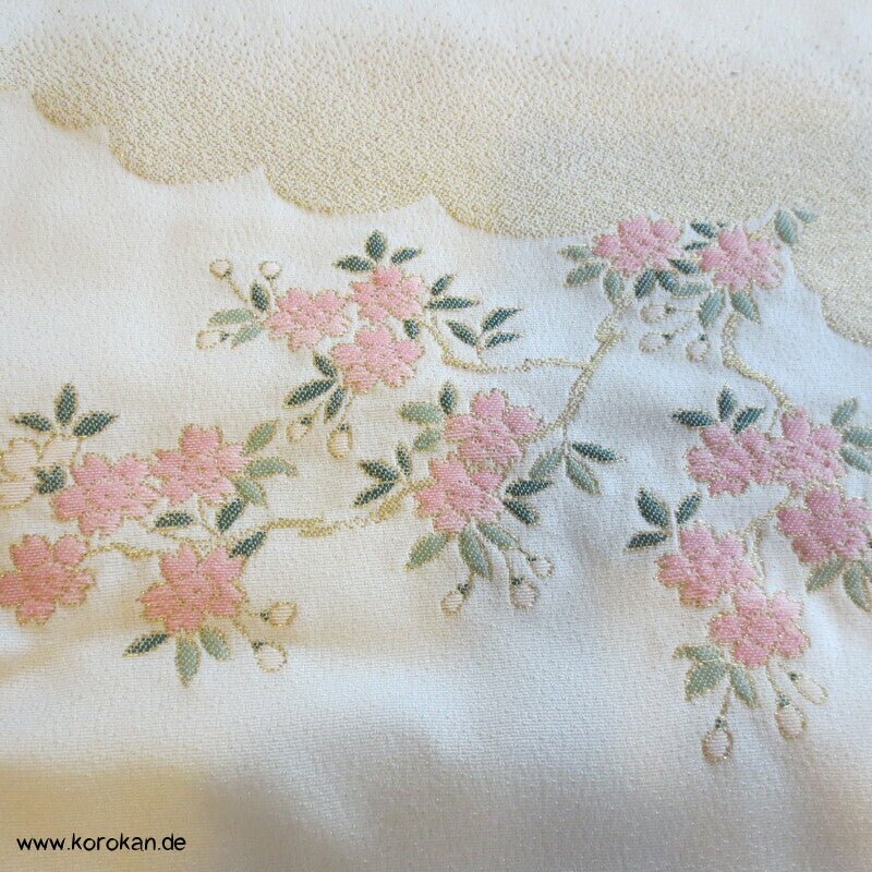Heian Szenen IroTomesode, gewebt Seidenjacquard Karieba Kimono