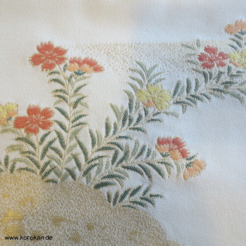 Heian Szenen IroTomesode, gewebt Seidenjacquard Karieba Kimono