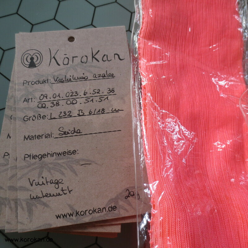 Koshihimo Seiden Crinkle Bindeband azalee