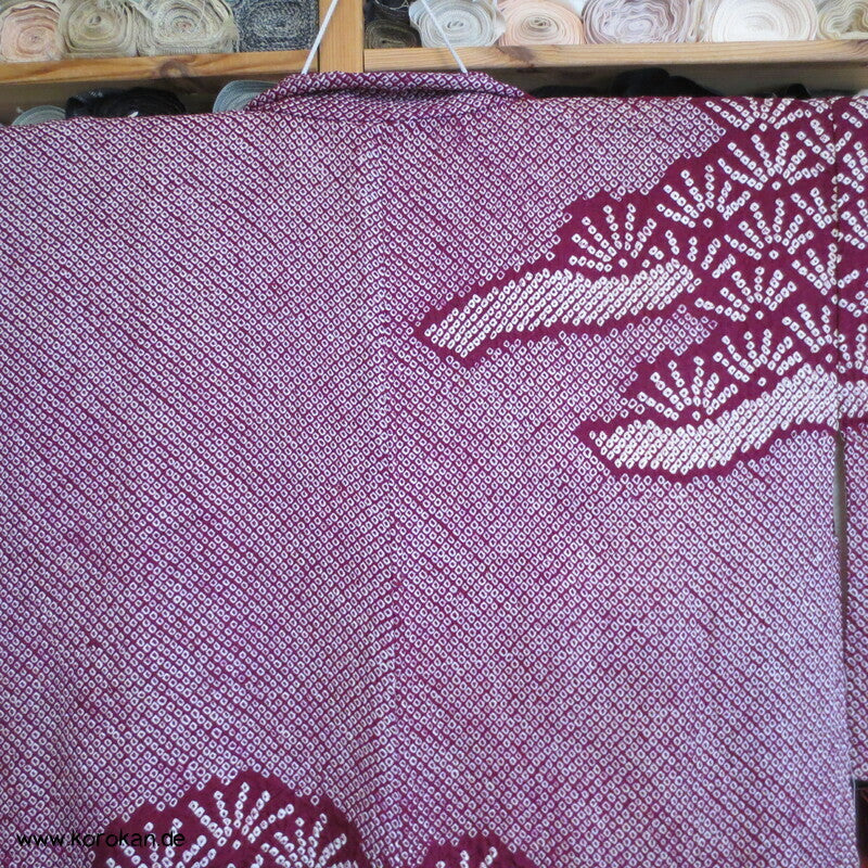 Full Shibori Pinien Haori Kimono Jacke