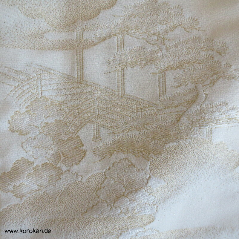 Heian Szenen IroTomesode, gewebt Seidenjacquard Karieba Kimono