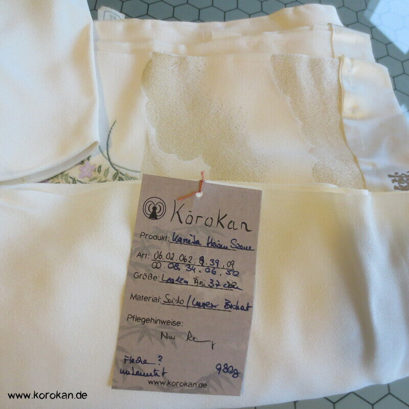 Heian Szenen IroTomesode, gewebt Seidenjacquard Karieba Kimono