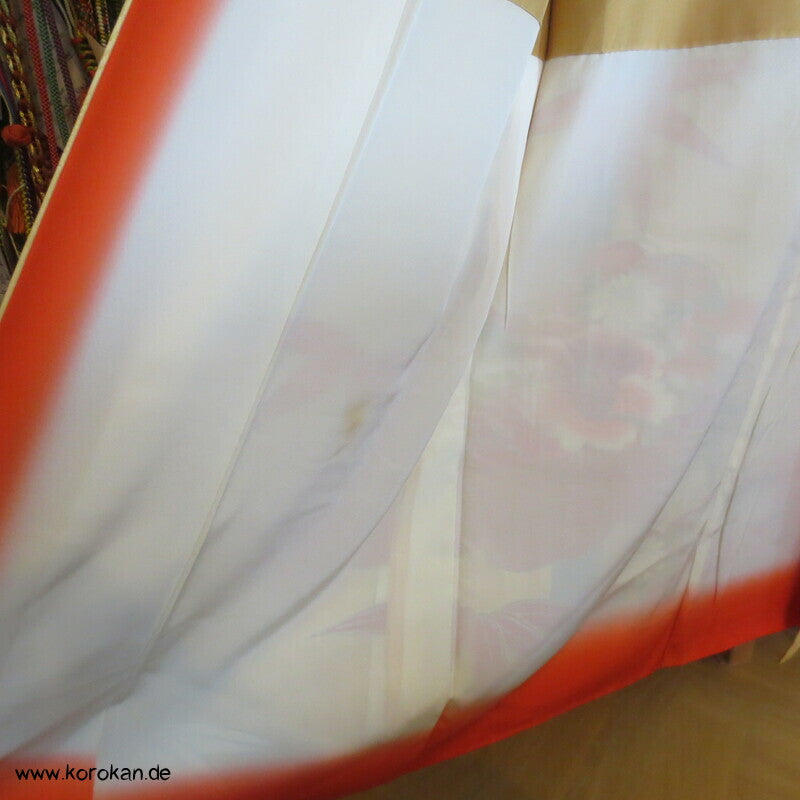 Bambusmuster, gestickte Blumen Furisode - Cosplay, Fasching