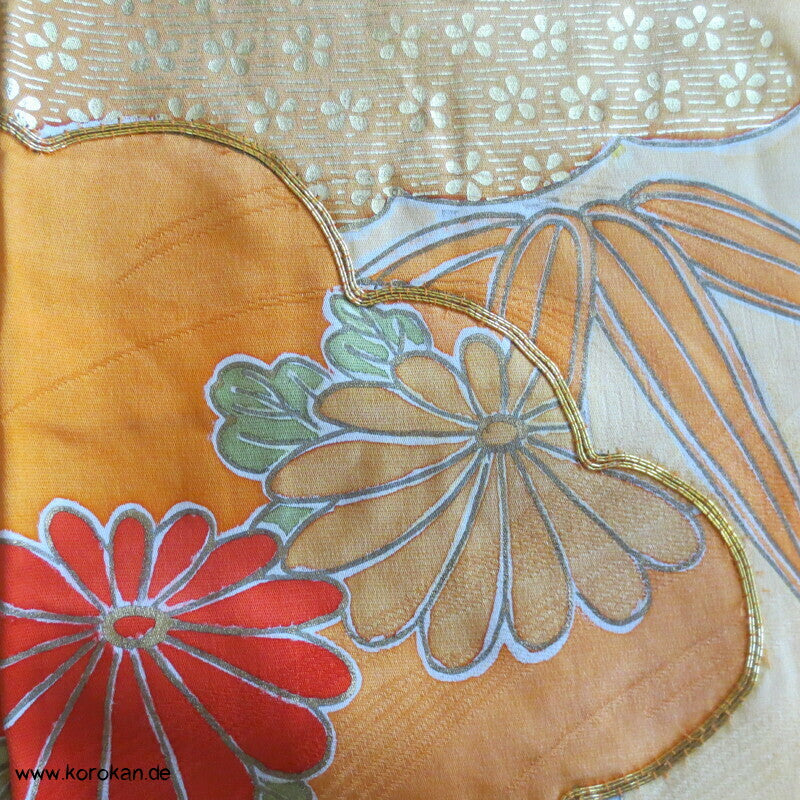 Bambusmuster, gestickte Blumen Furisode - Cosplay, Fasching