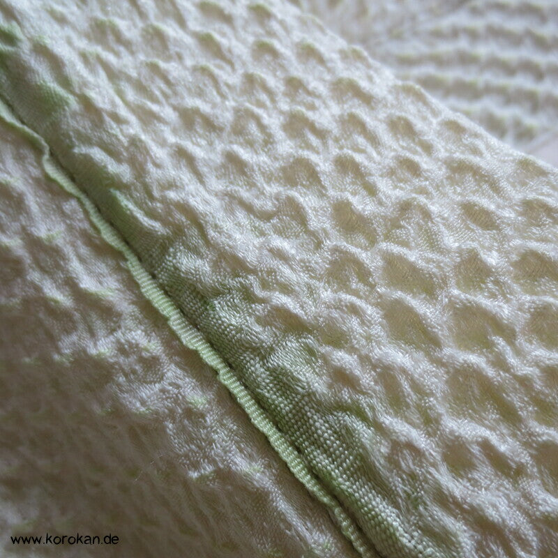 Full Shibori Blättermotiv lose Jacke / Bluse Gr. L, Upcycling aus japanischem Haori Kimono