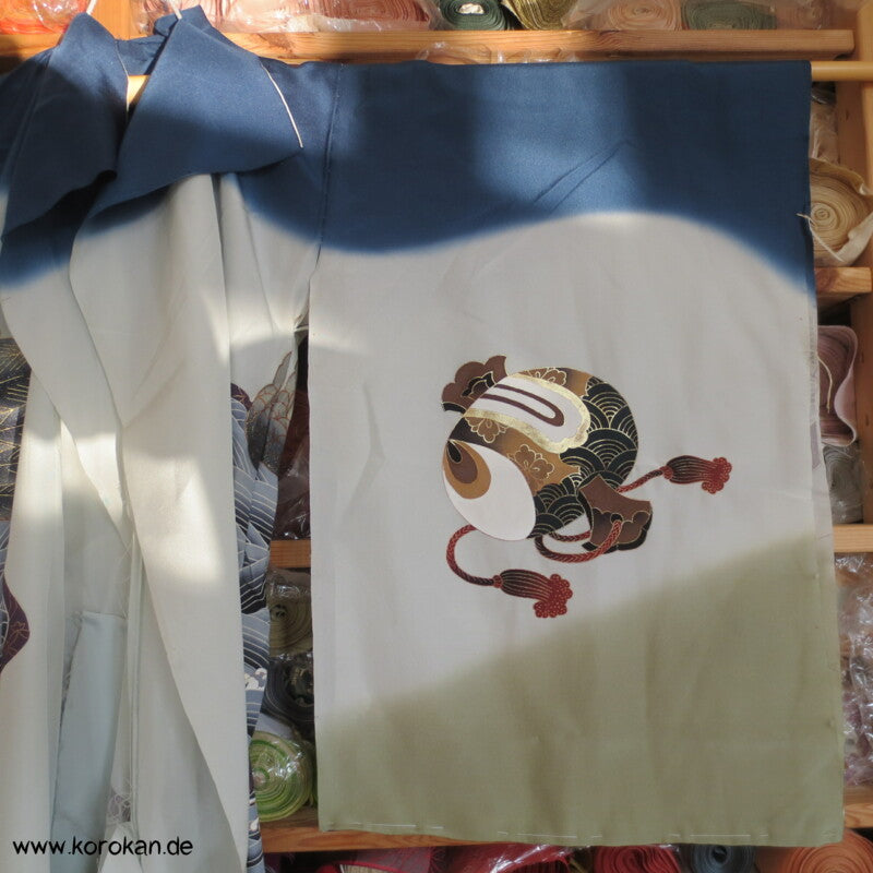 Samurai Hut Adler kleine Jungen Tauf Furisode Karieba