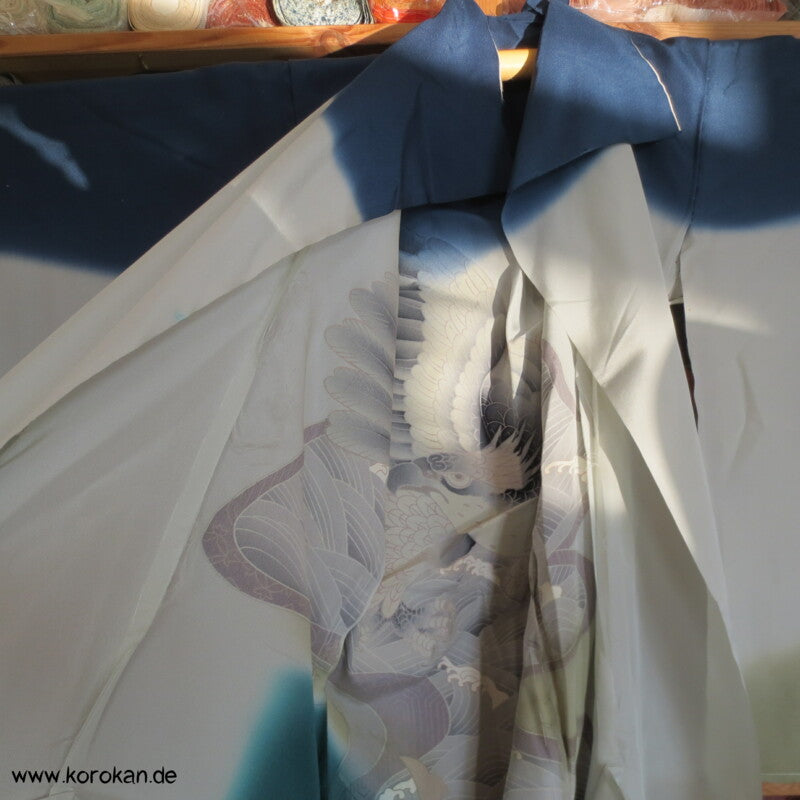 Samurai Hut Adler kleine Jungen Tauf Furisode Karieba