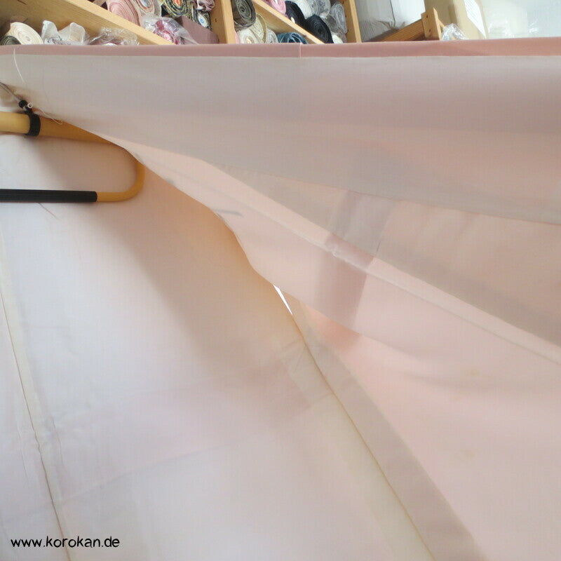 Tsukesage Kimono Seidencrepe Hydrangea / Azaleen Yuzen gemalt