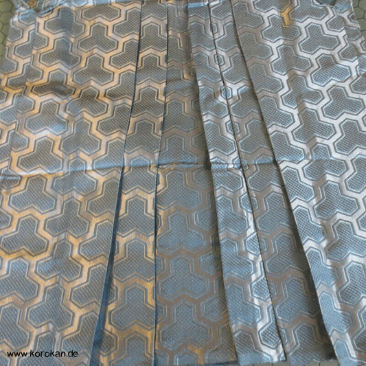 hellblau silbernes Shokko Brokat Hakama - Umanori Hosen-Typ