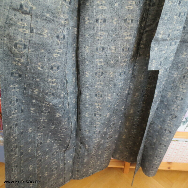 Hitoe geometrisches Muster Tsumugi Kimono