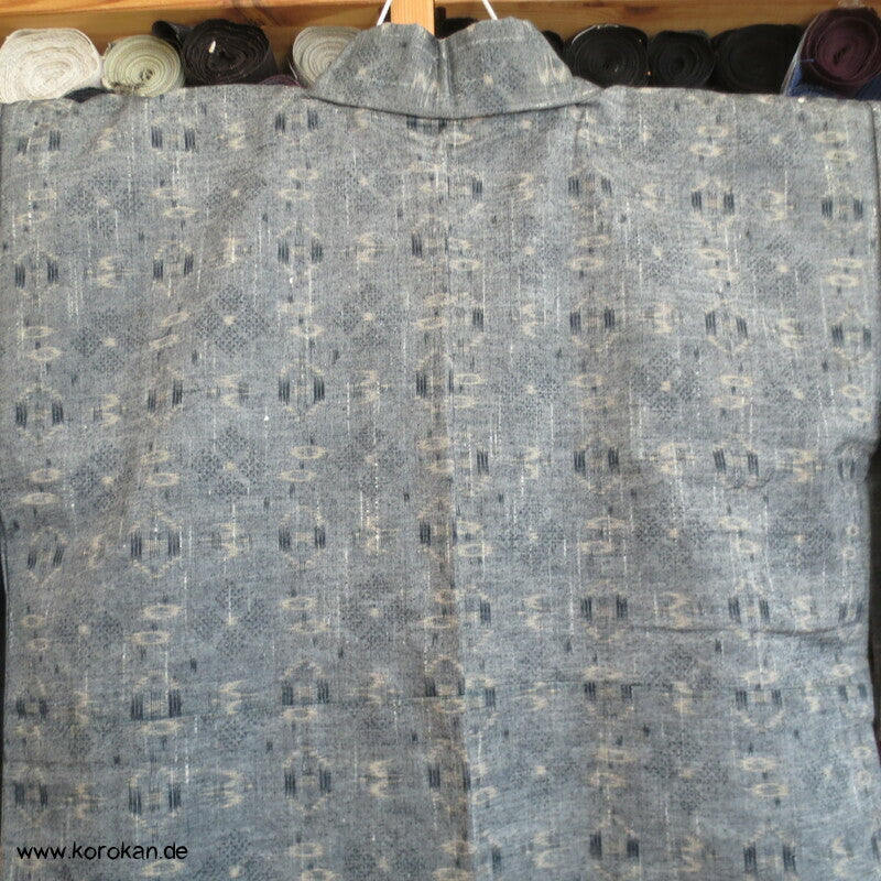 Hitoe geometrisches Muster Tsumugi Kimono