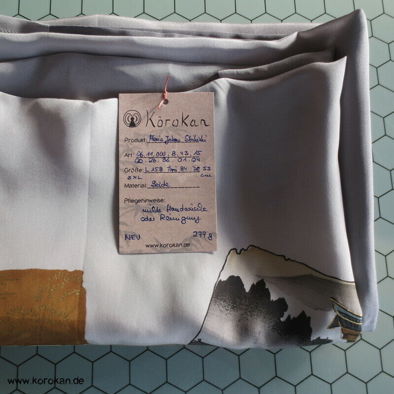 Seiden Juban Unterkimono, Tempel Shikishi, 3XL