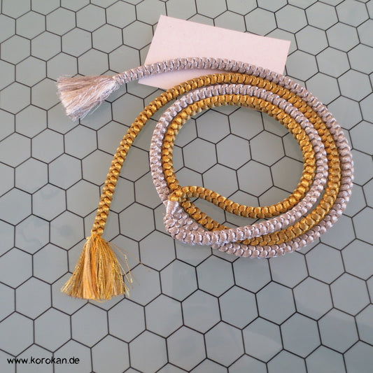 halb gold, halb silber Kordel Obijime