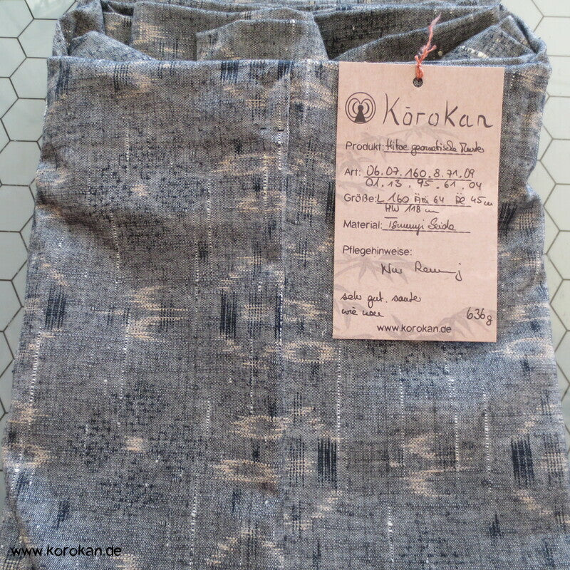 Hitoe geometrisches Muster Tsumugi Kimono