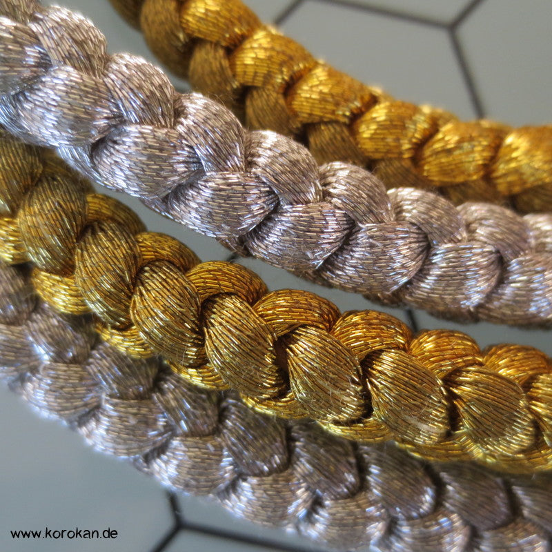 halb gold, halb silber Kordel Obijime