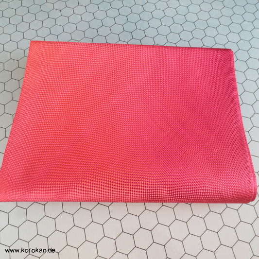 geflochtener Bias Cut Fukuro Obi, rot Bokashi Kimonogürtel