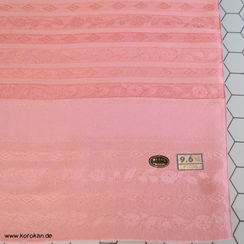 Blütenstreifenjacquard Seide Reststück
