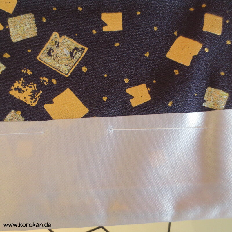 gestickte Enbleme Furisode Karieba