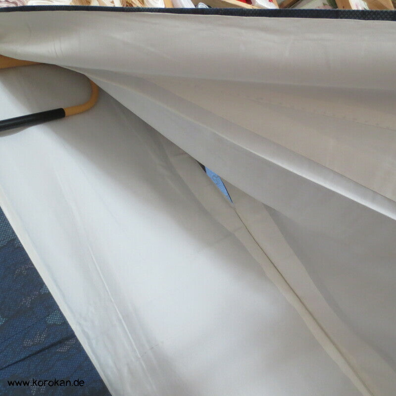 Wolken Bambus Druck Kasuri Tsumugi Kimono