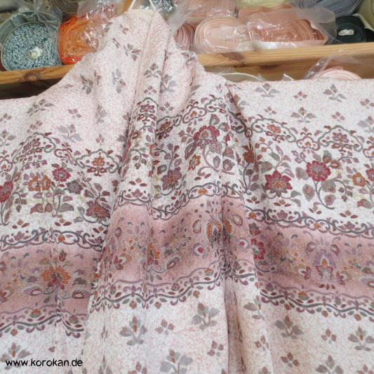 indische Sarasa Musterstreifen Homongi Kimono Karieba