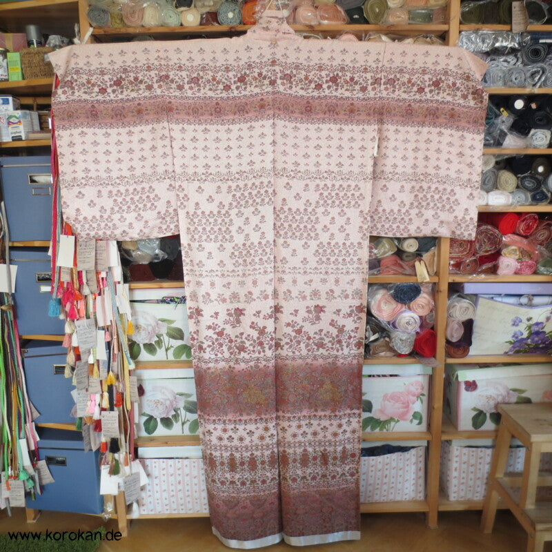 indische Sarasa Musterstreifen Homongi Kimono Karieba
