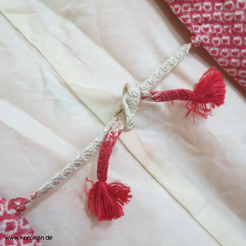 rosenroter Full Shibori Seiden Haori
