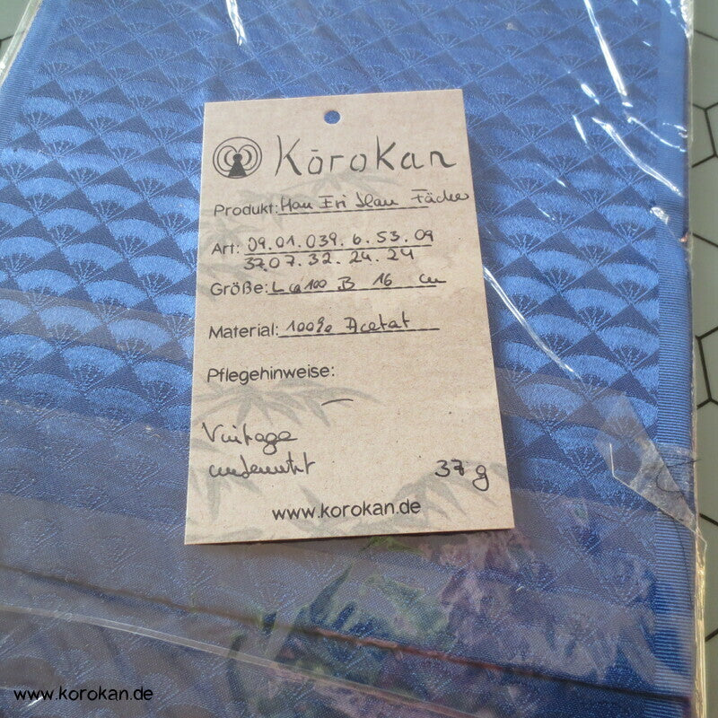 Han Eri Kragenstreifen blau mit Fächern