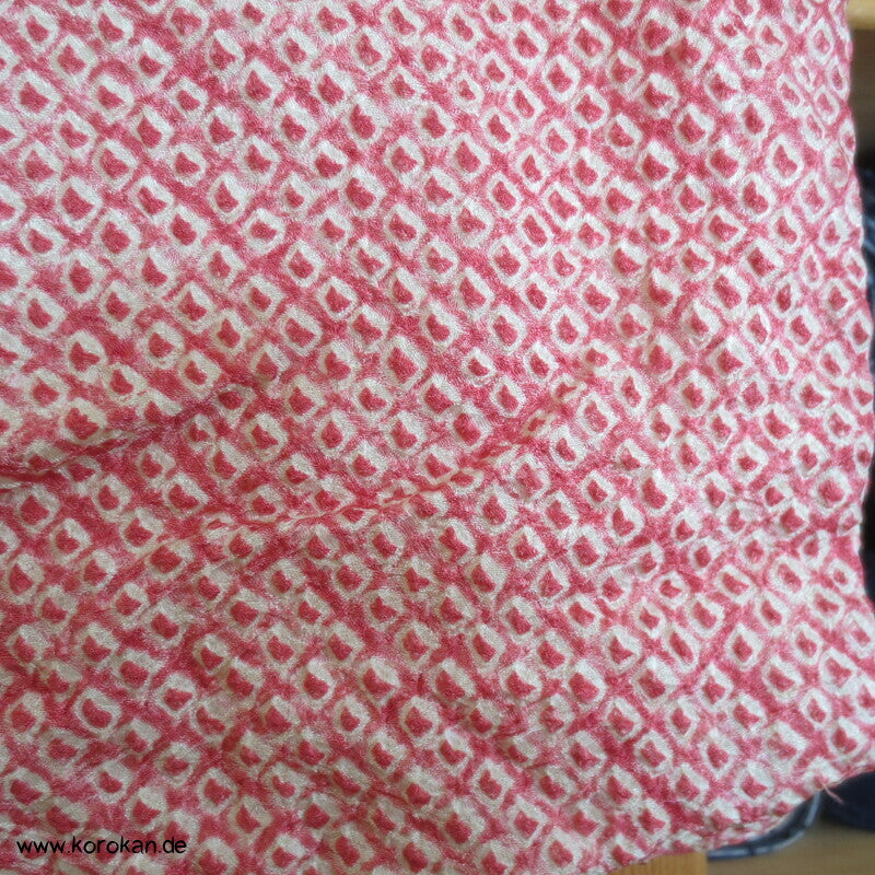 rosenroter Full Shibori Seiden Haori