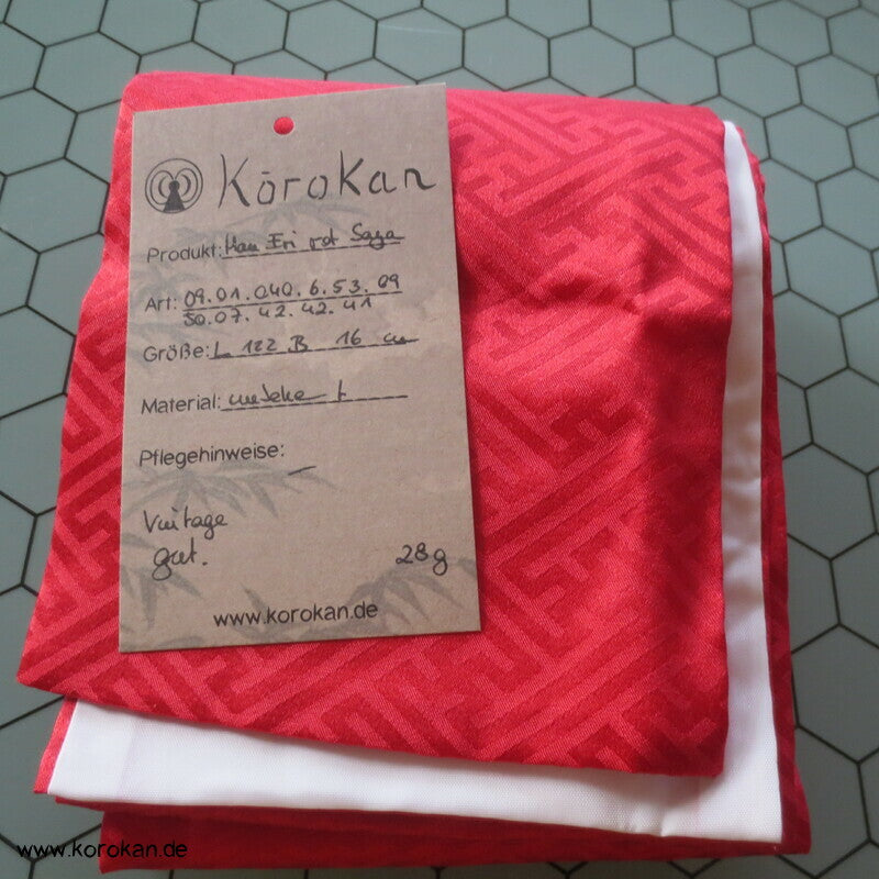 Han Eri Kragen roter Sayagata Damast