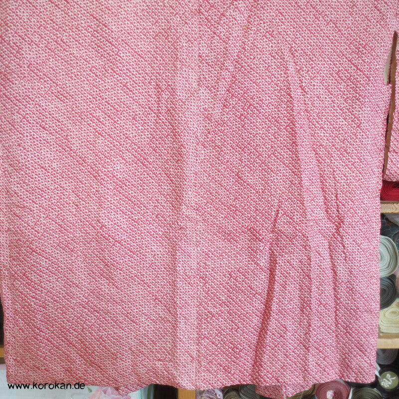 rosenroter Full Shibori Seiden Haori