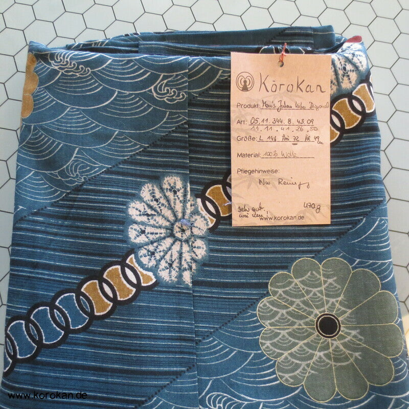 Kikustreifen Wollmuslin Juban Unterkimono